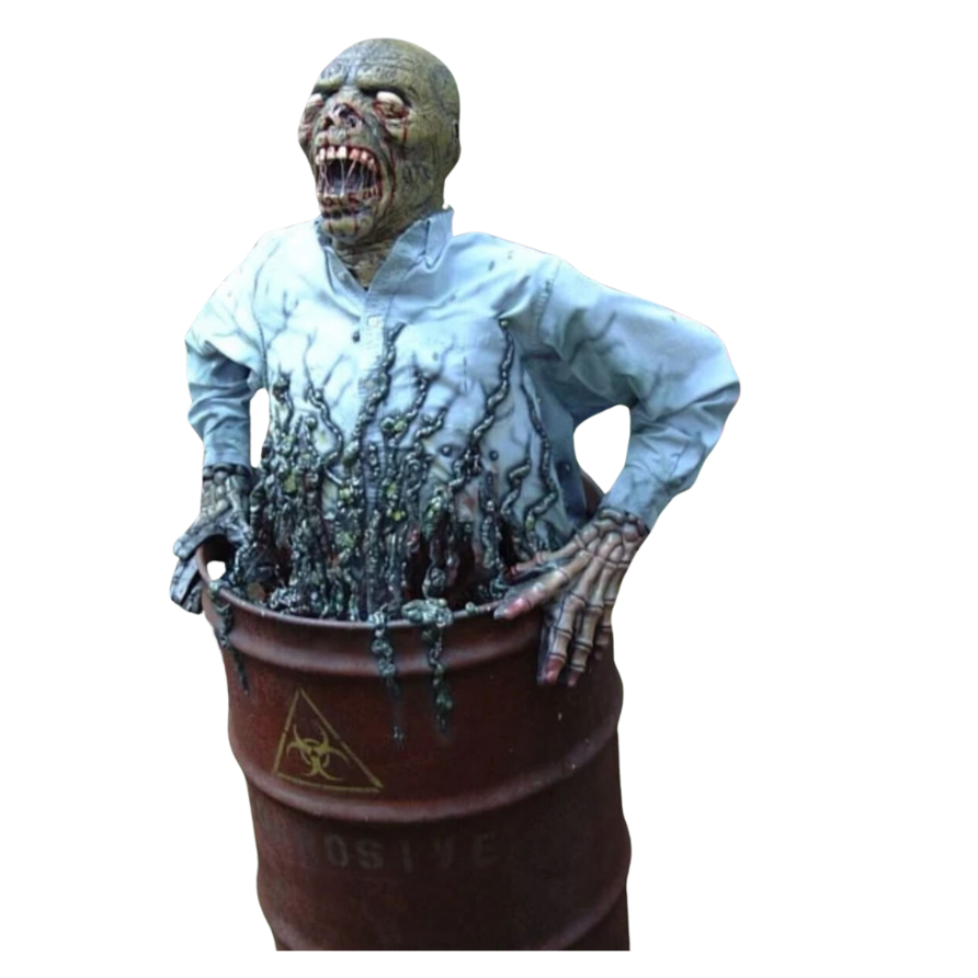 Zombie dans baril - location décoration événementielle