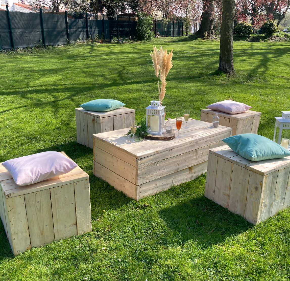Mobilier en bois de palette-location libérateur d'idées