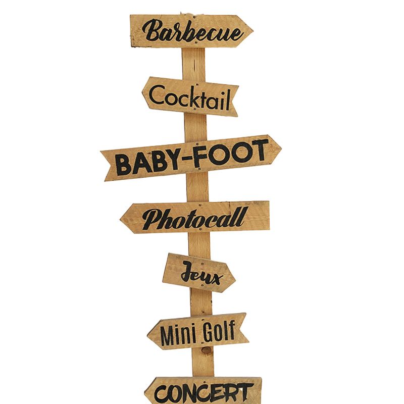 Panneau directionnel bois