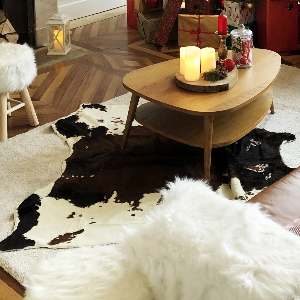 Tapis peau de vache synthétique