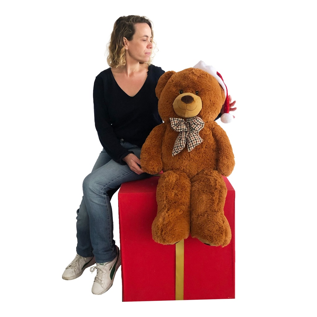 Ourson en peluche marron - 90cm