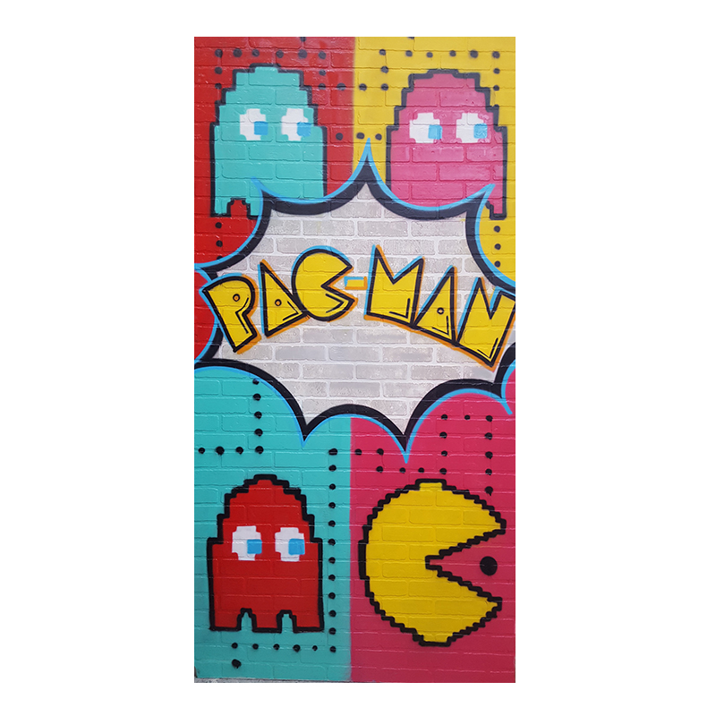 Panneau graffiti Pac man - 242cm