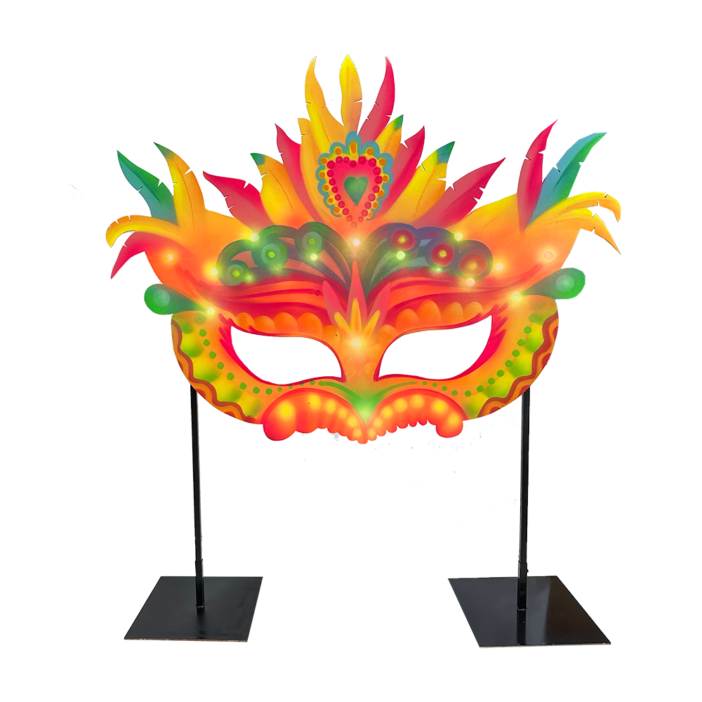 Masque Carnaval sur pieds - 230cm