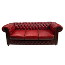 Chesterfield rouge - 3 places
