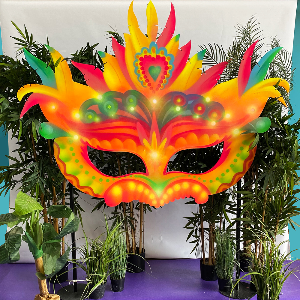 Masque carnaval sur pieds - 230cm