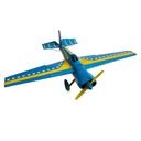 Avion de course bleu et jaune - 200cm