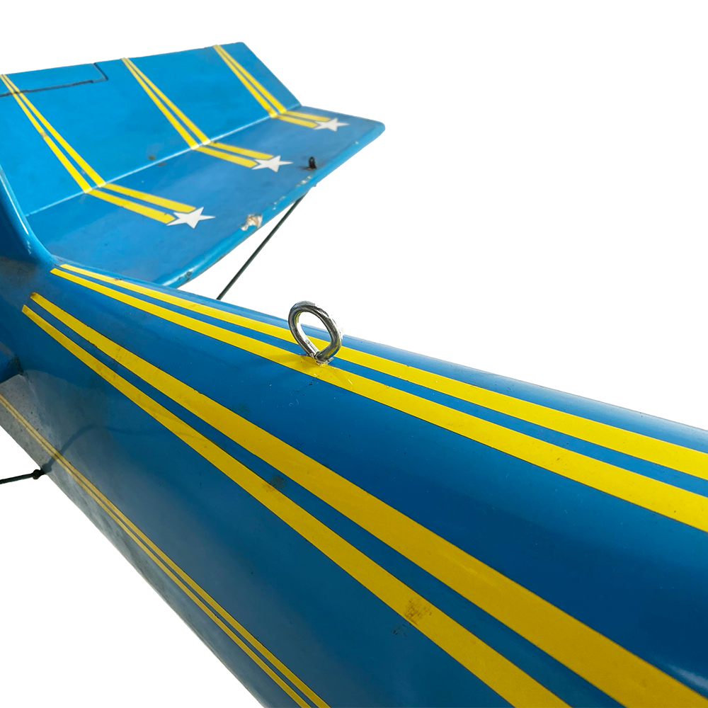 Avion de course bleu et jaune - 200cm