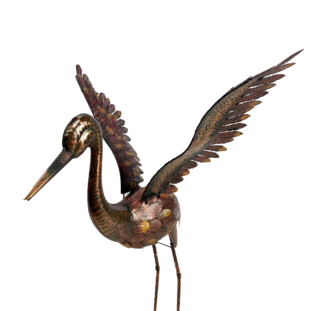 Héron en bronze
