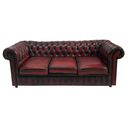 Chesterfield bordeaux - 3 places