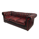 Chesterfield bordeaux - 3 places