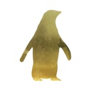 Pingouin 2D doré - 130cm