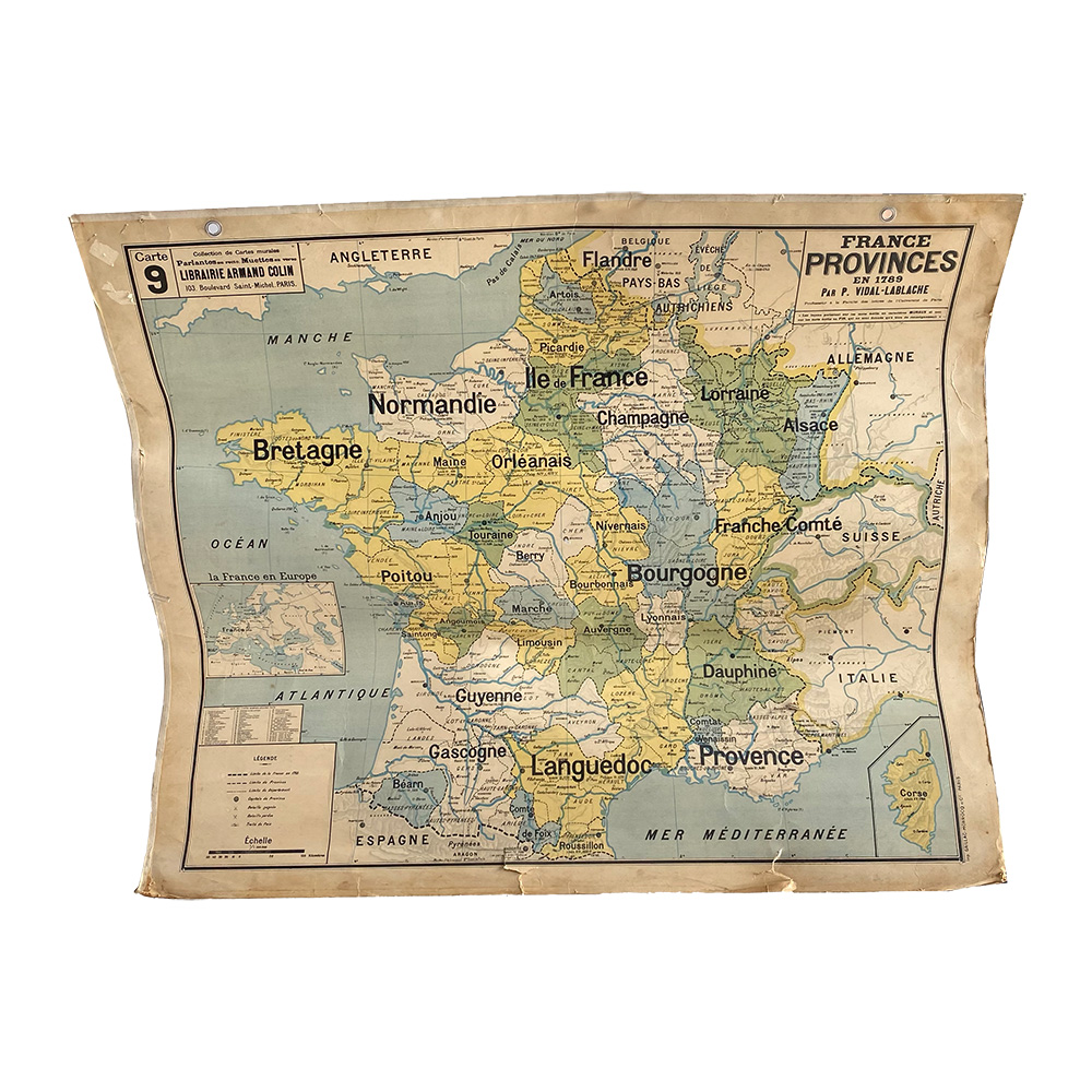 Carte de france vintage - 100cm