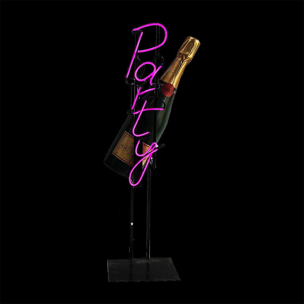Néon "Party" & Bouteille - 200cm