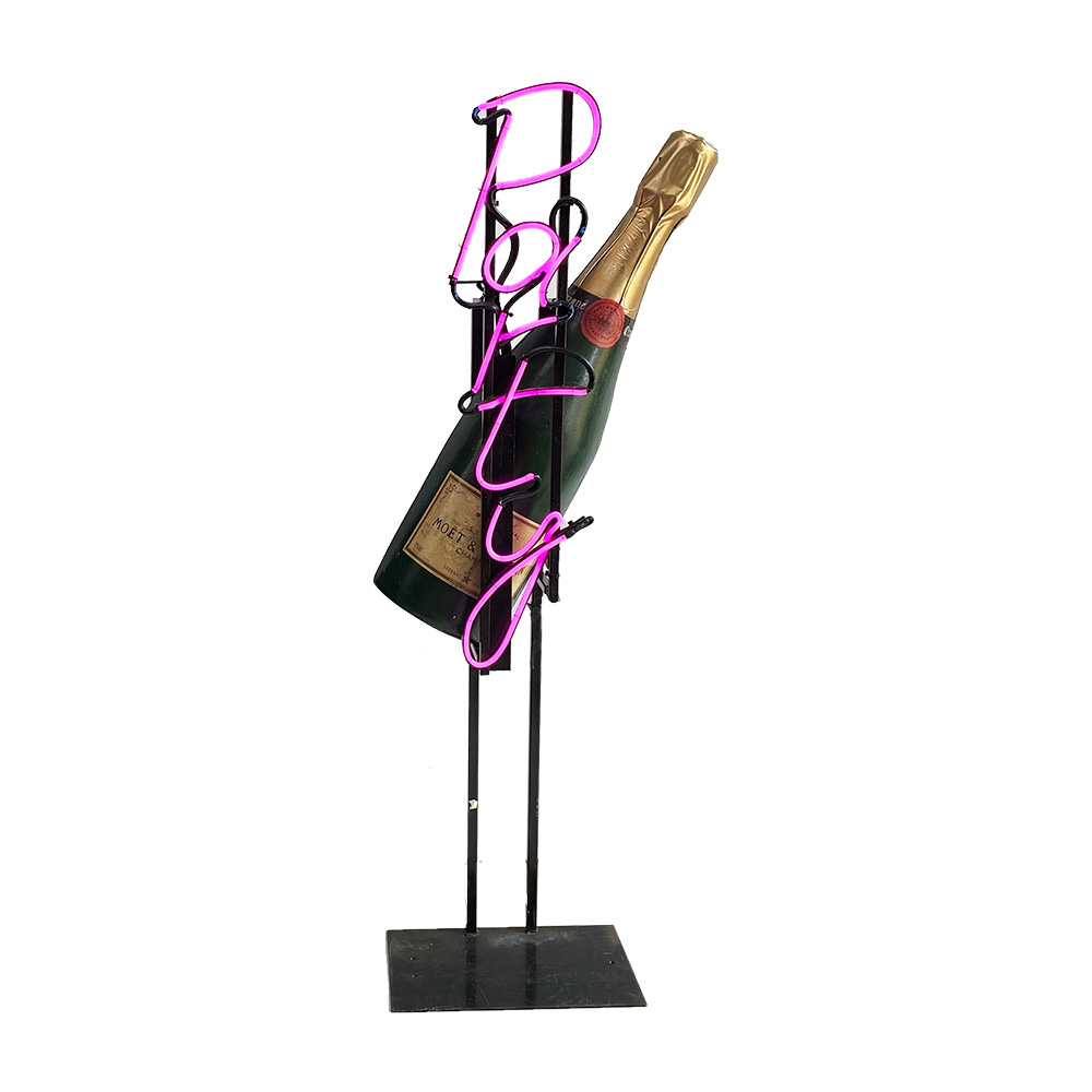 Néon "Party" & Bouteille - 200cm
