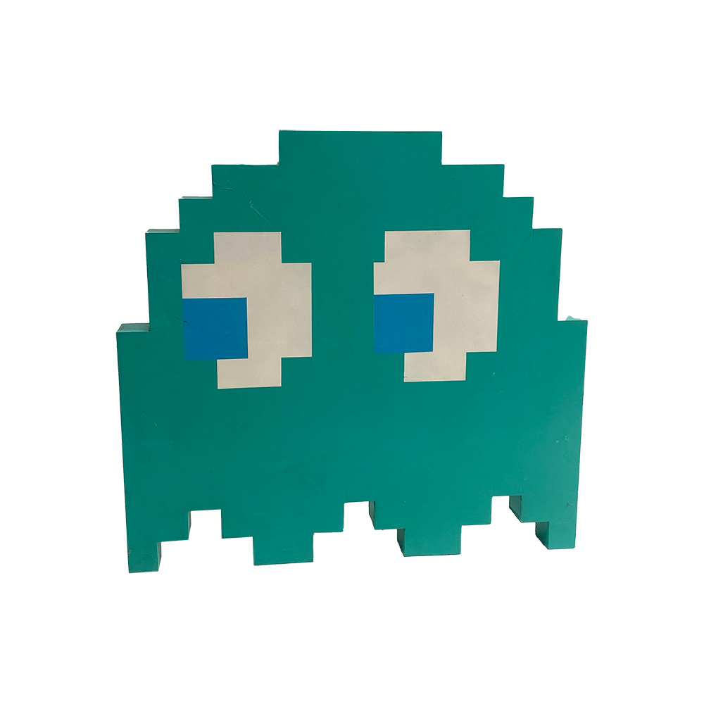 Fantôme Pac man bleu - 115cm