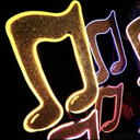 Totem notes de musique lumineuses - 171cm