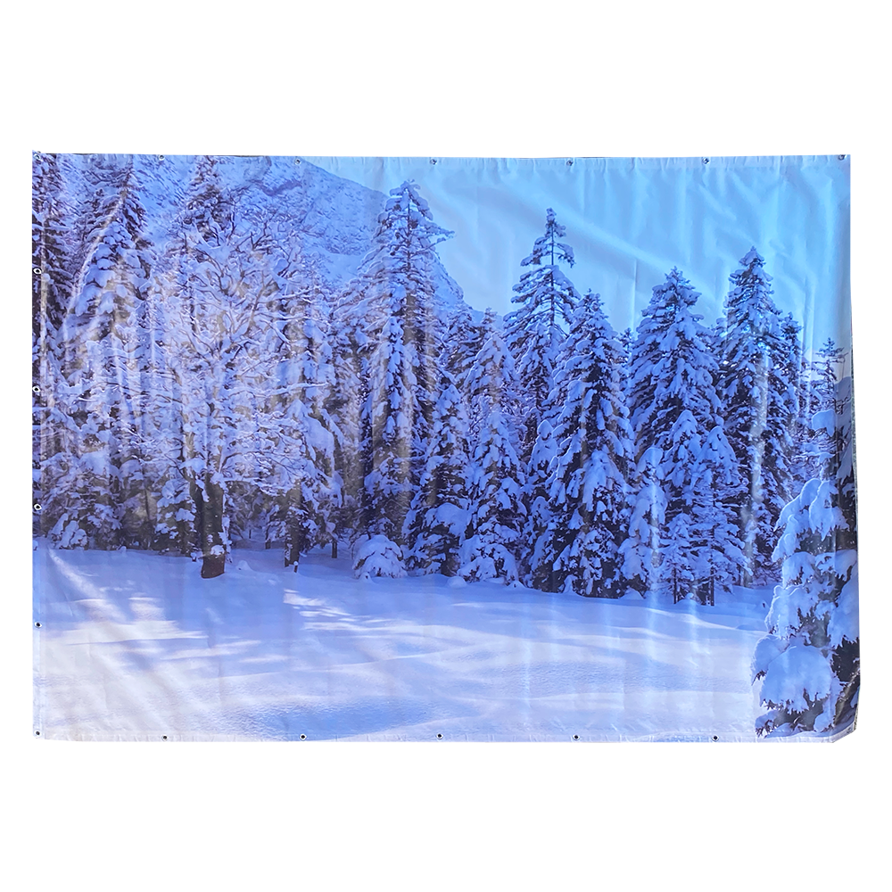 Fond photo forêt enneigée