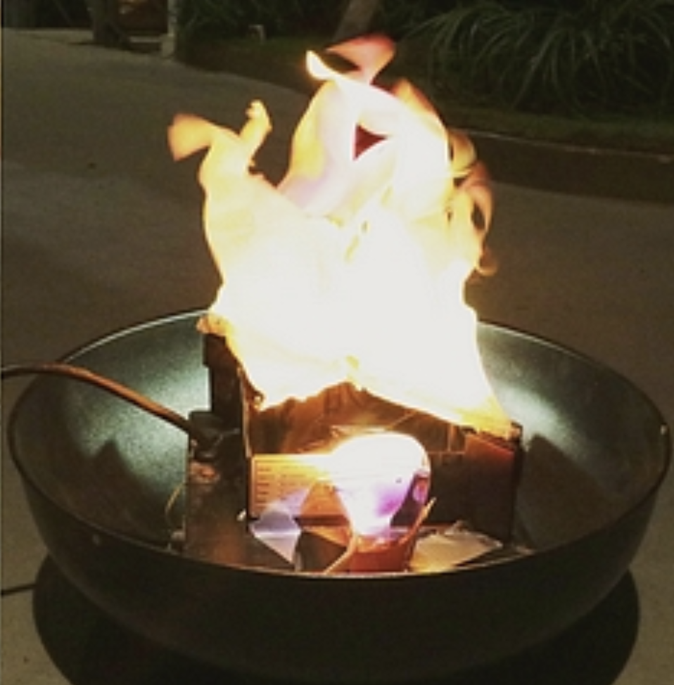 Flamme artificielle (pour colonne de feu)