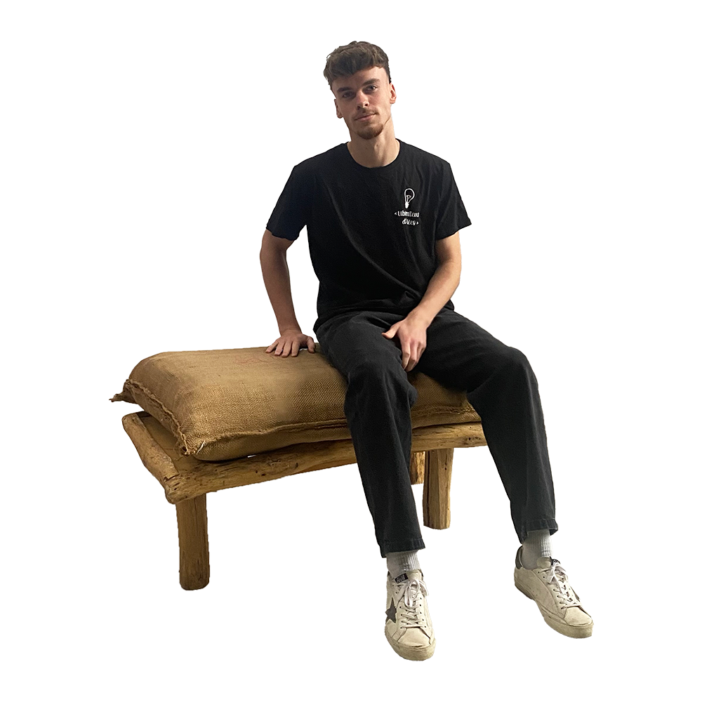 Banc sac de café - 98cm
