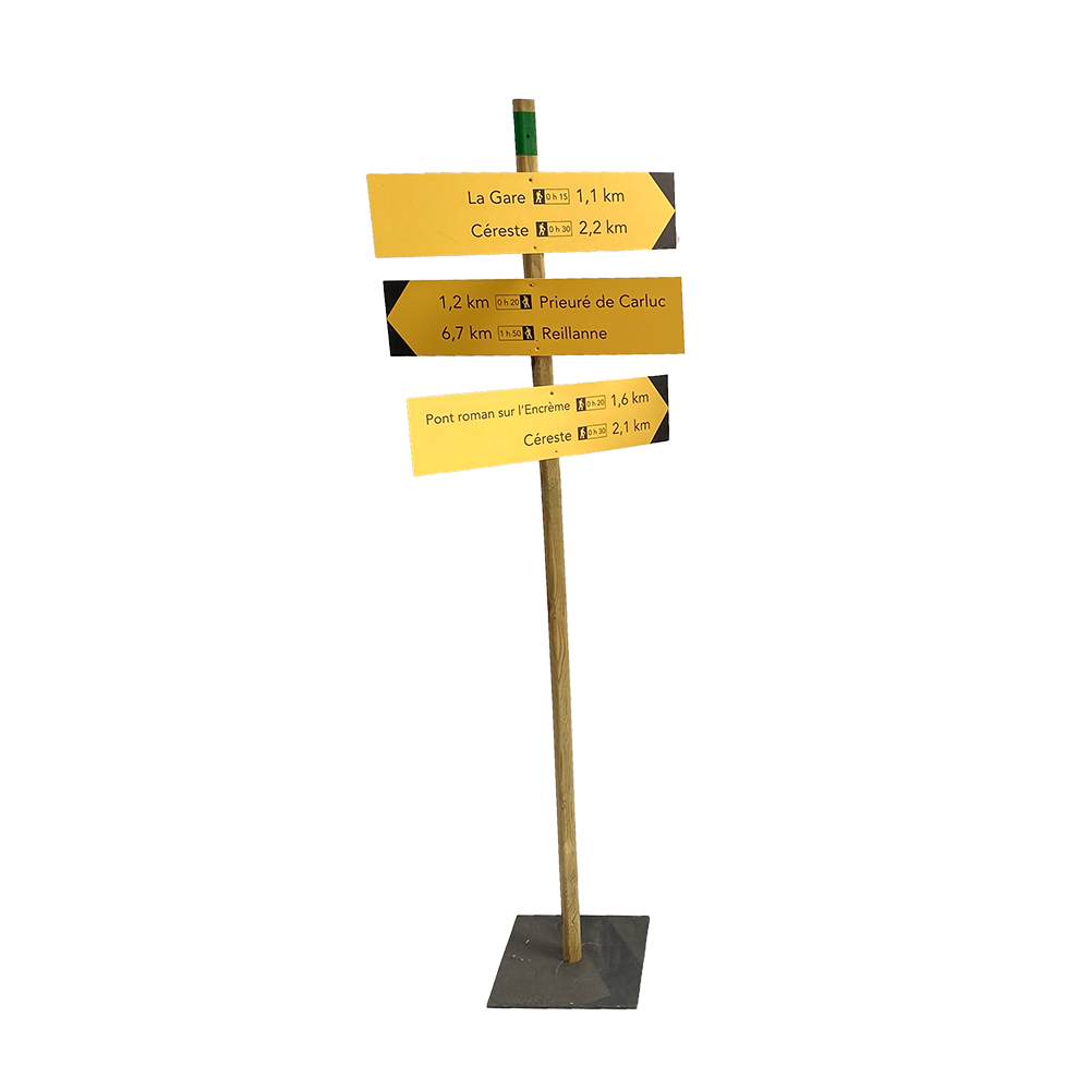 Panneau directionnel randonnée