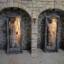 [lochal109] Squelette en mouvement dans tombeau - 200cm.webp