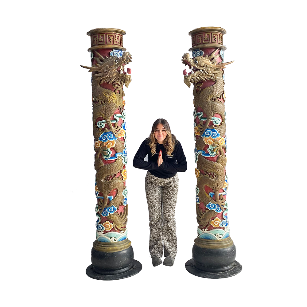 Demi-colonne avec dragon - 257cm