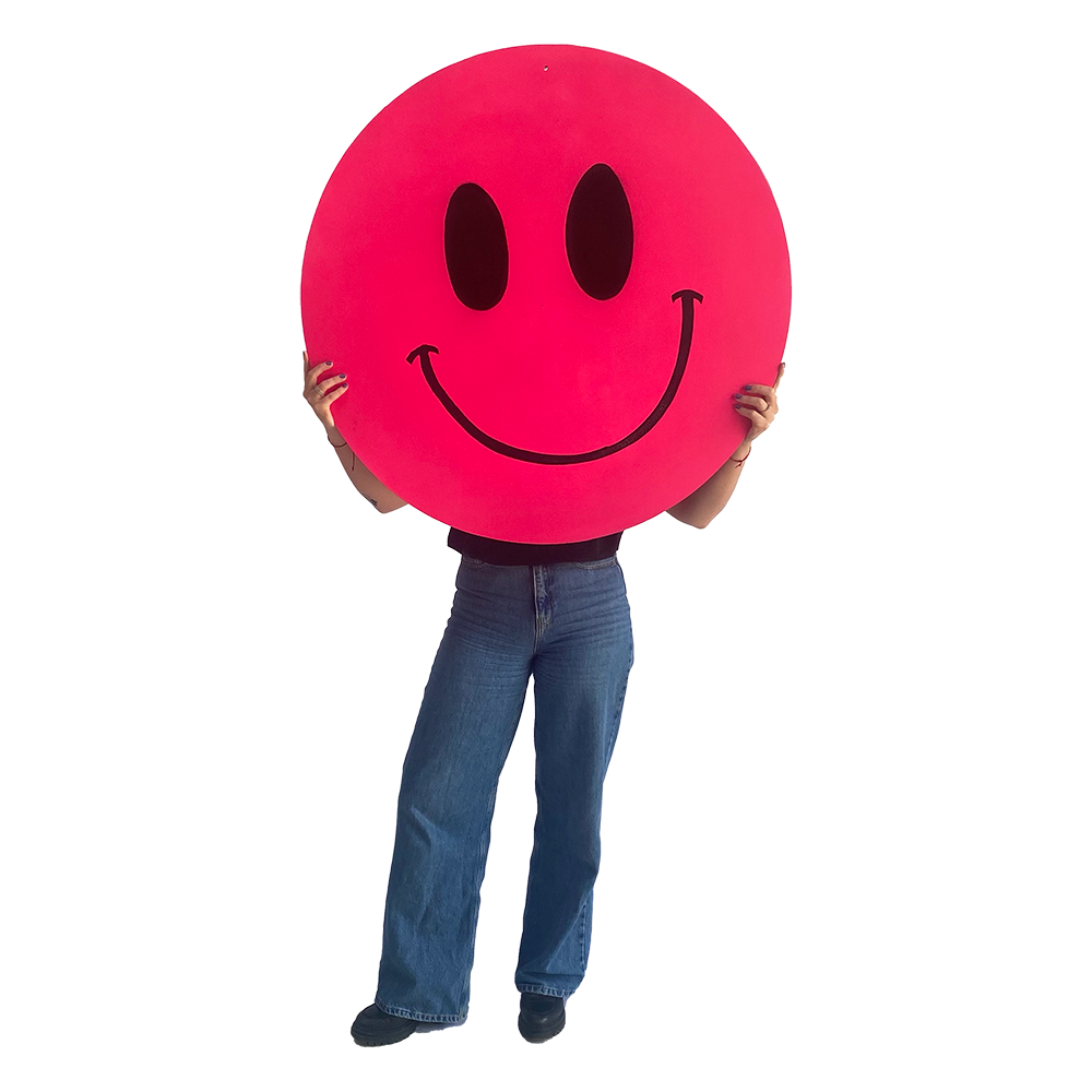 Smiley fluo 2D - 90cm