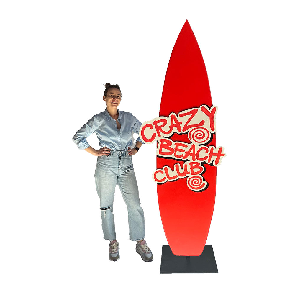 Panneau "Crazy Beach Club" - 200cm