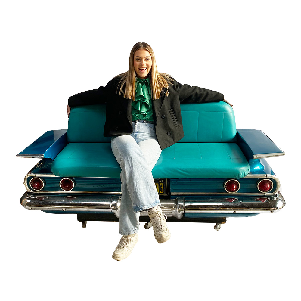 Coffre voiture banquette Green Edsel - 65cm