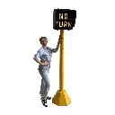 Panneau de rue "No Turn"- 220cm