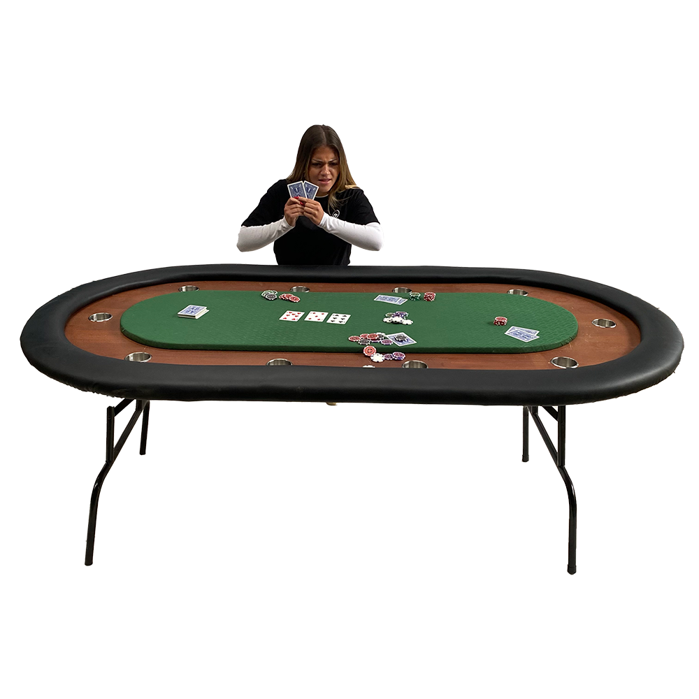 Table de poker casino + jetons + accessoires