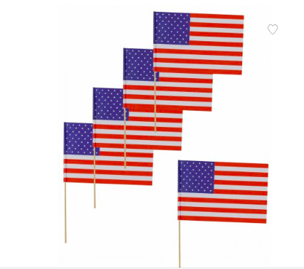 Lot de 10 drapeaux USA -10x15cm