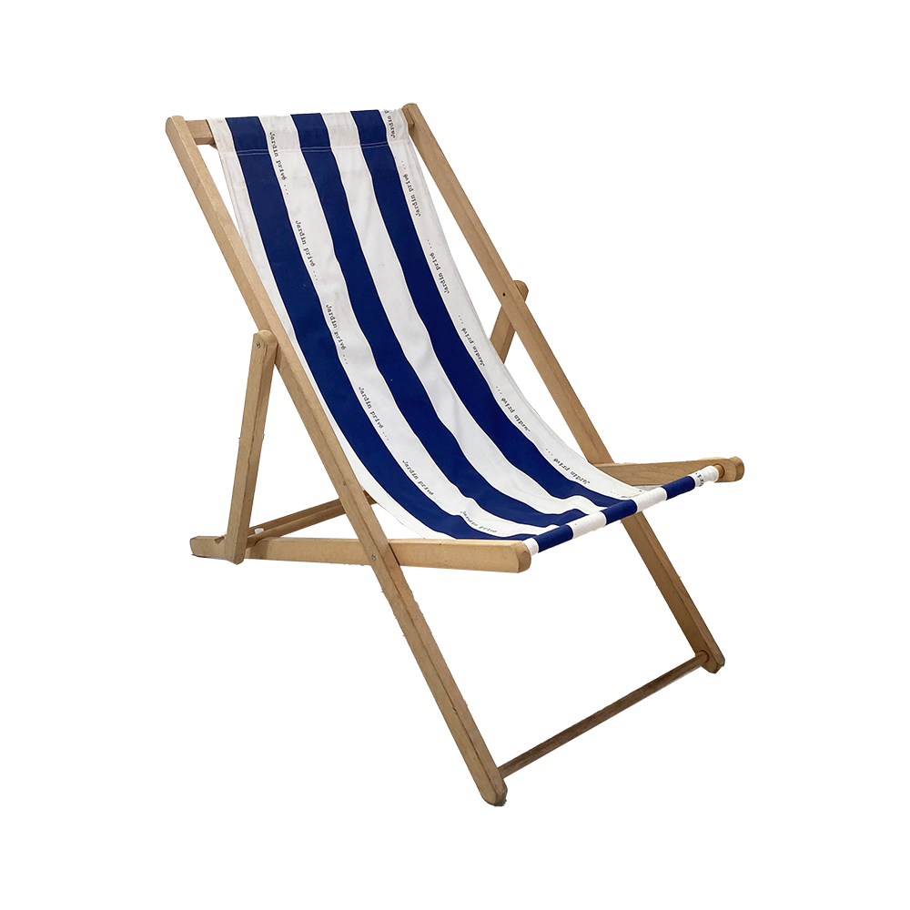 Chilienne de plage rayée bleue - 120cm