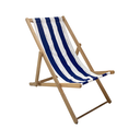 [locpla117] Chilienne de plage rayée bleue - 120cm