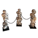 Lot de 3 potelets crânes - 95cm