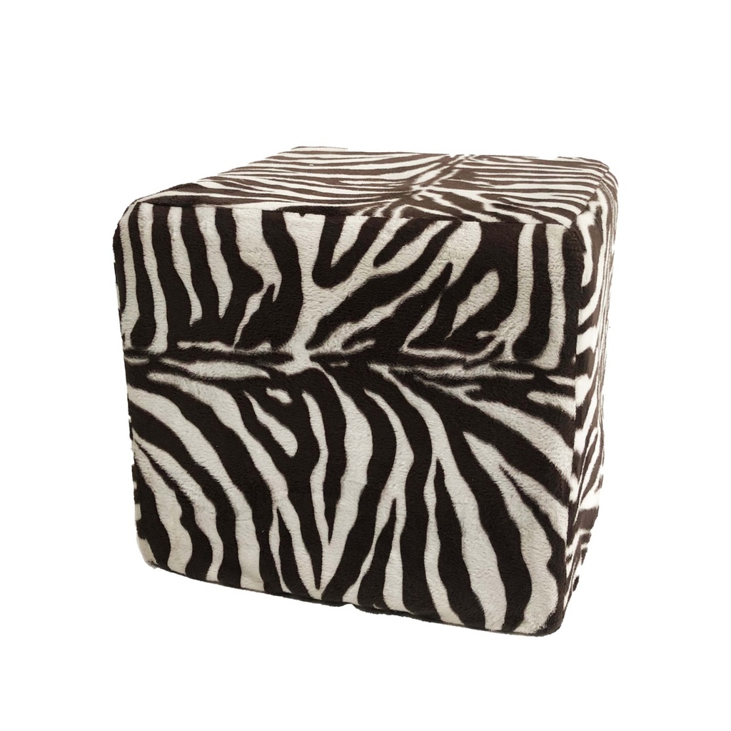 Pouf tissu zébré - 44cm