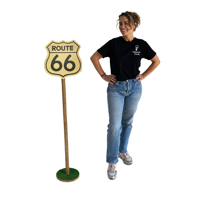 Panneau "route 66" - 142cm