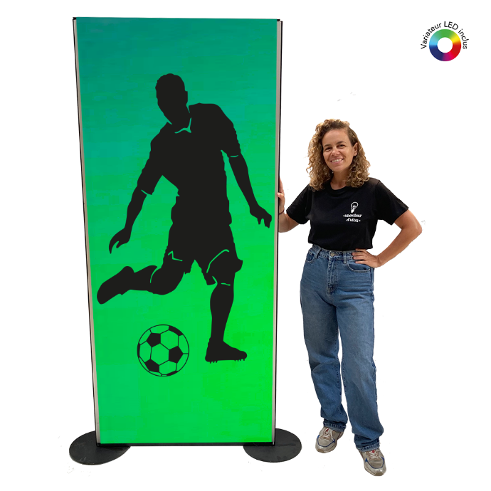 Panneau lumineux footballeur - 200cm