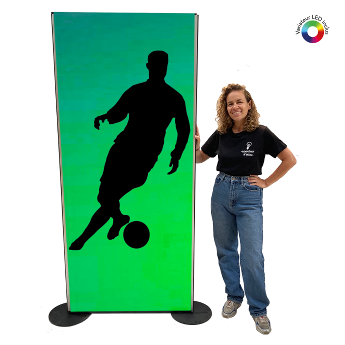 Panneau lumineux footballeur 3 - 200cm