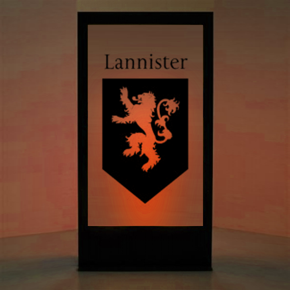 Panneau lumineux Blason Lannister (Game of Thrones) - 200cm