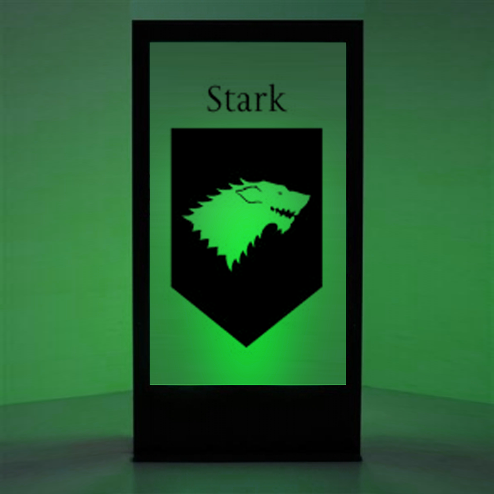 Panneau lumineux Blason Stark (Game of Thrones) - 200cm