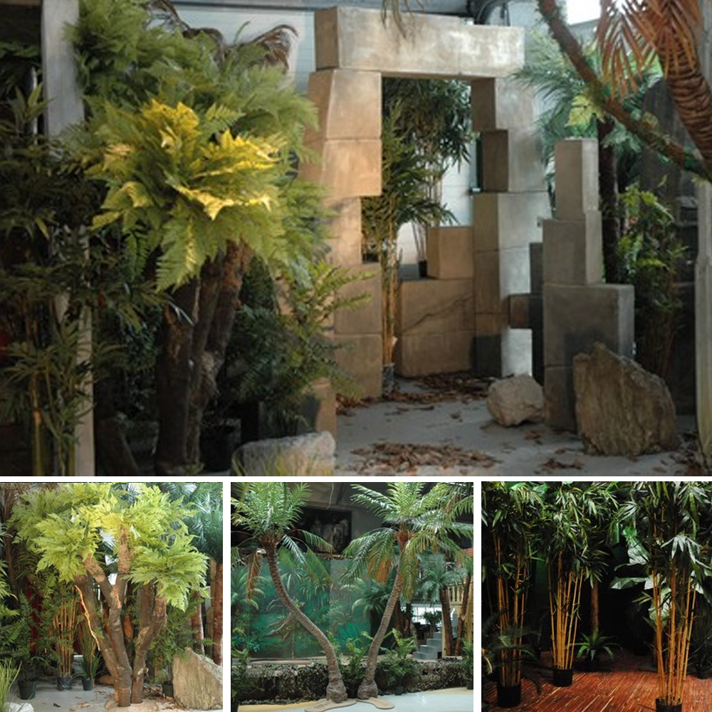 Ilot de décoration ruines jungle