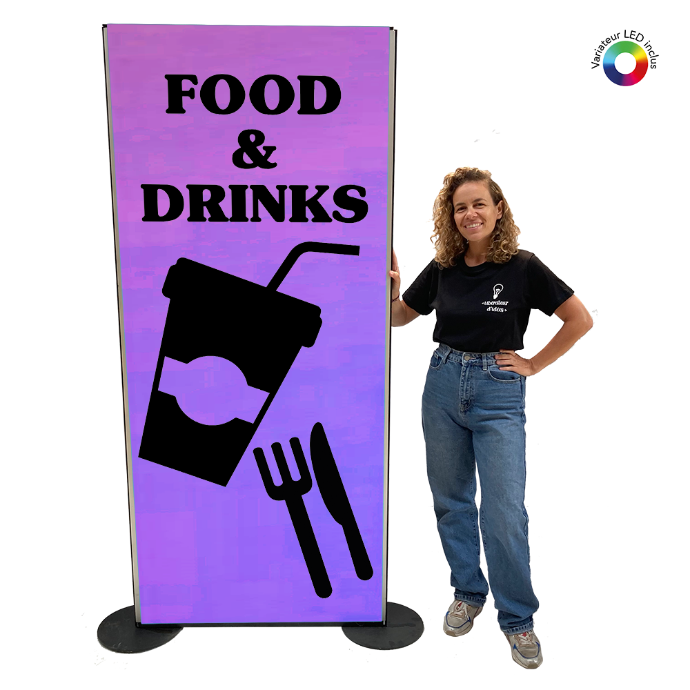 Panneau lumineux Food & Drinks - 200cm