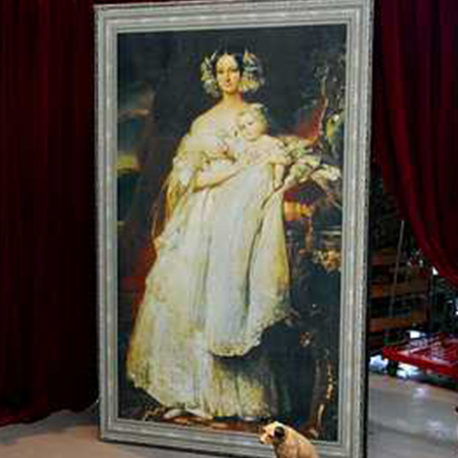 Peinture Reine avec enfant - 242cm