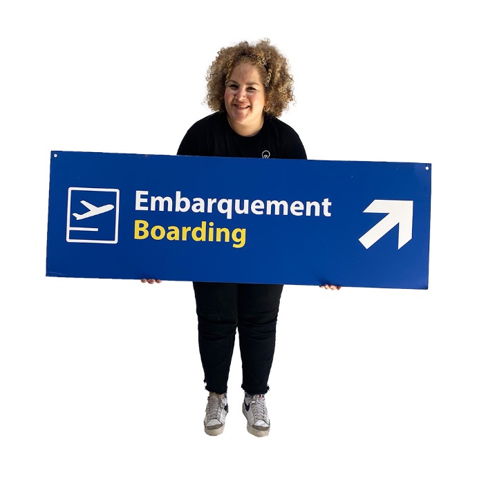 Panneau embarquement - 150cm