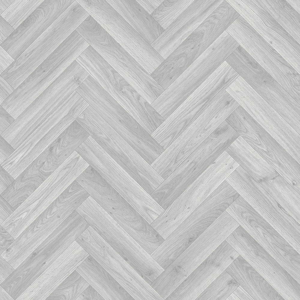 Vinyle Plaza - parquet chevron gris clair