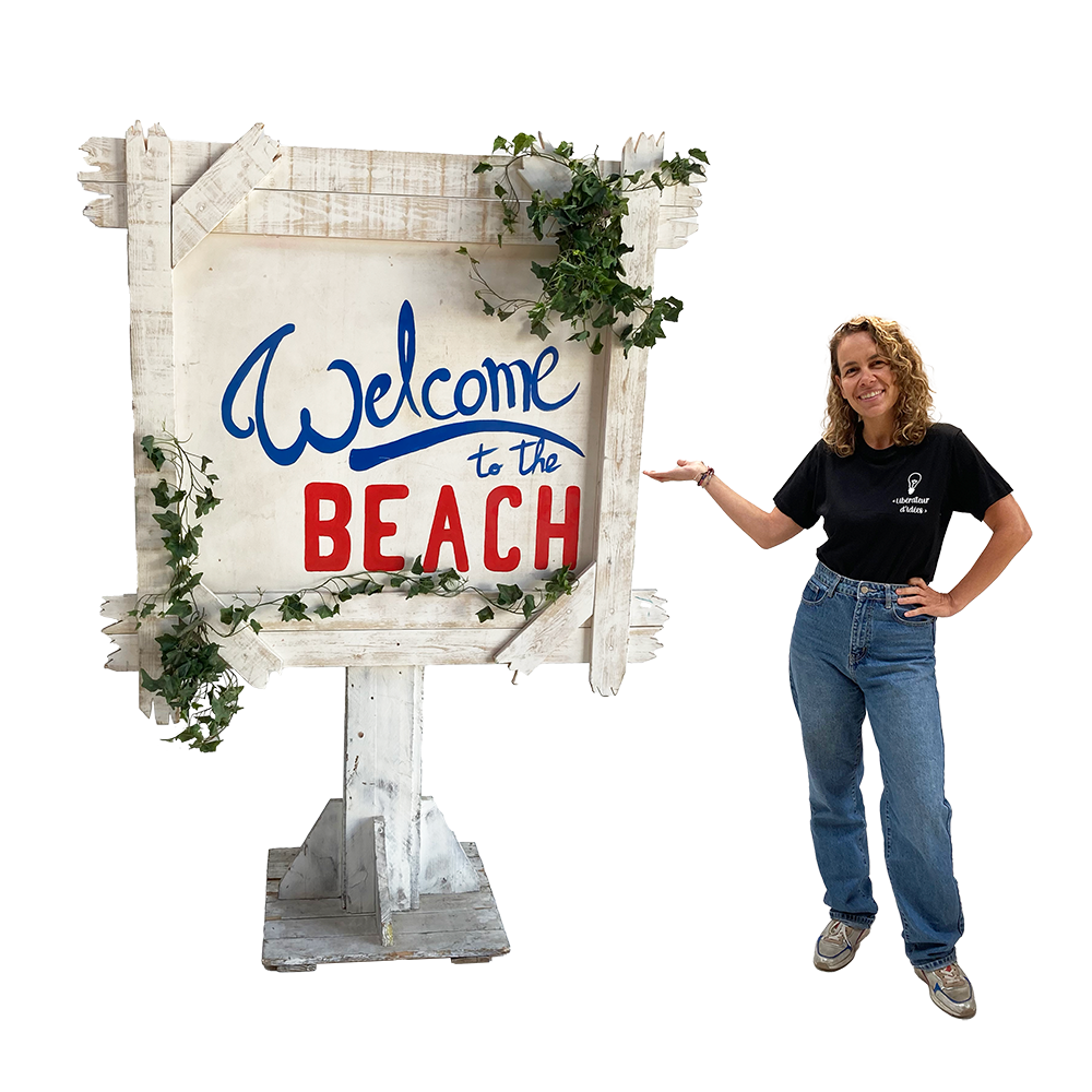 Panneau "welcome to the beach"