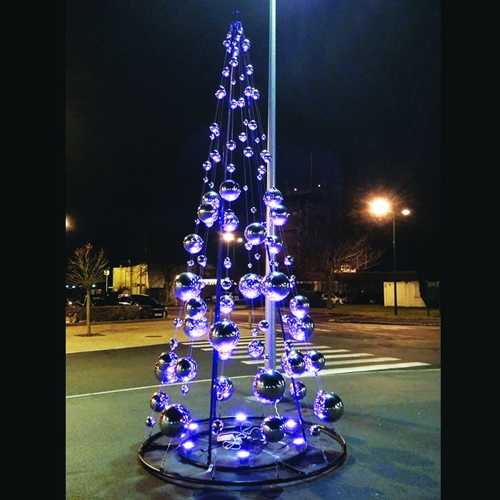 Sapin boules lumineuses 5m