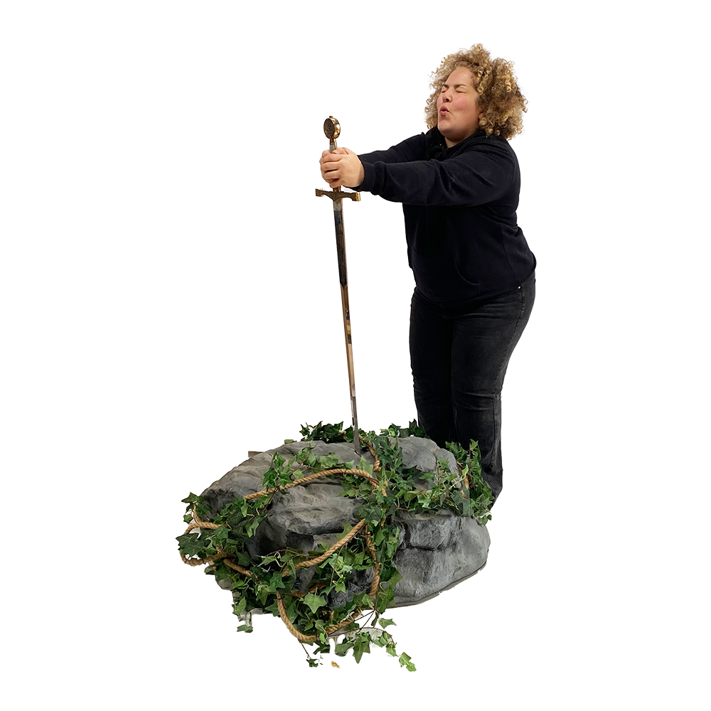 Épée Excalibur dans rocher - 140cm