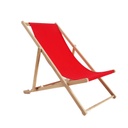 [locpla152] Chilienne de plage uni rouge - 120cm